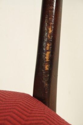 Chaises Ico Parisi-style, colorées en bois de hêtre, rembourrage souple, tissu