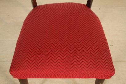 Chaises Ico Parisi-style, colorées en bois de hêtre, rembourrage souple, tissu