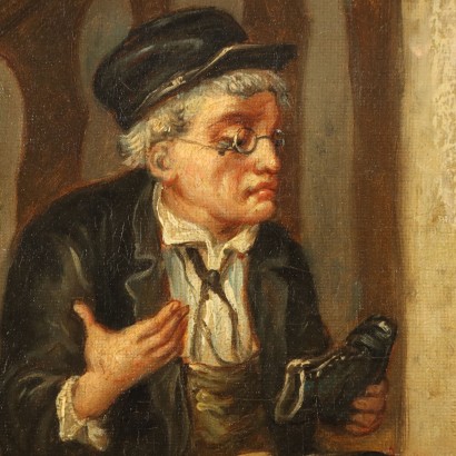 Tableau avec scène du cordonnier