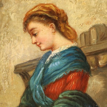 Tableau avec scène du cordonnier