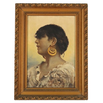 Pintura del rostro de la niña.