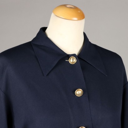Camisa azul barata y elegante de Moschino