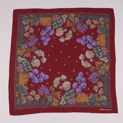 Capucci Foulard Vintage Floreale Bordeaux