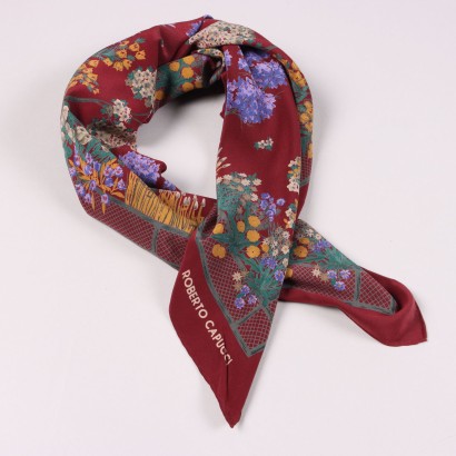 Bufanda Capucci Vintage Floral Burdeos