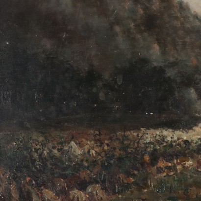 Dipinto Paesaggio con Fiume