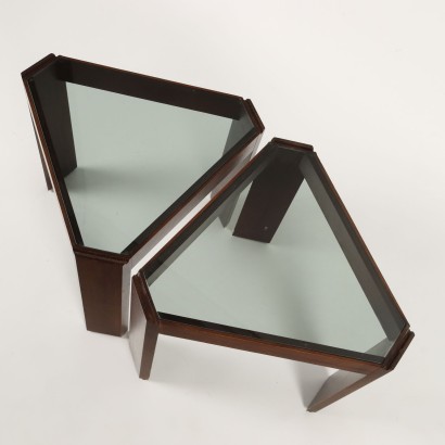Pair of coffee tables, 80s coffee tables