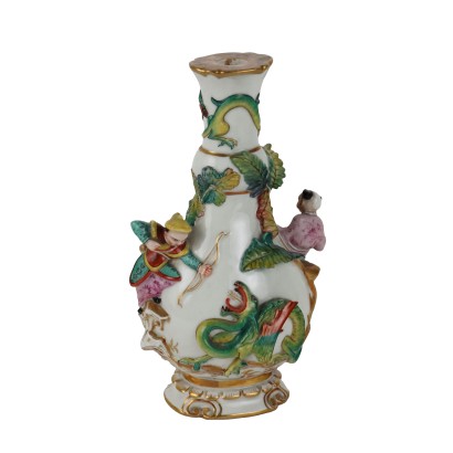Antique Porcelain Bottle Asian Style Europe XIX Century