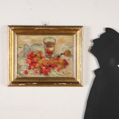 Painting by Vincenzo Ciardo,Cherries and medlars,Vincenzo Ciardo,Vincenzo Ciardo,Vincenzo Ciardo,Vincenzo Ciardo,Vincenzo Ciardo