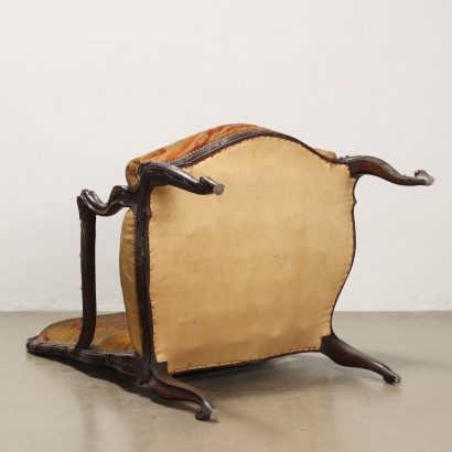 Baroque Style Armchair in Walnut
