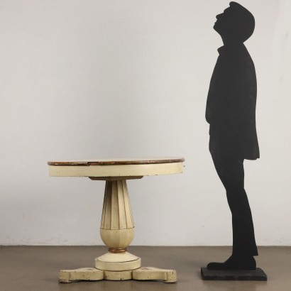 Tavolo Rotondo Carlo X in Legno Laccat