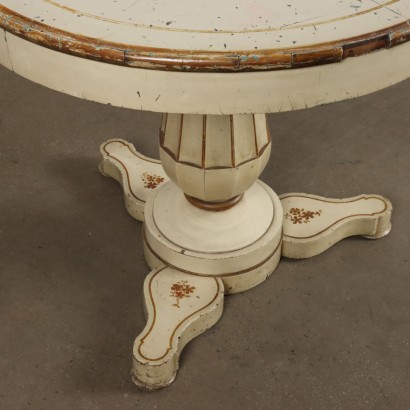 Tavolo Rotondo Carlo X in Legno Laccat