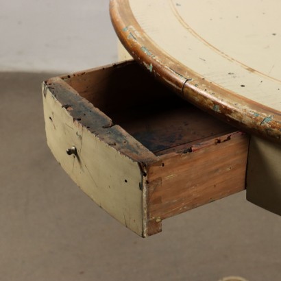 Tavolo Rotondo Carlo X in Legno Laccat
