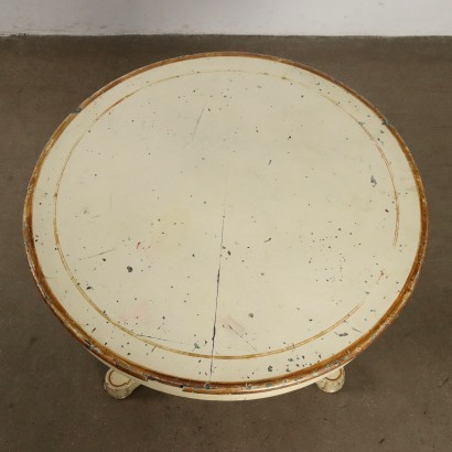 Tavolo Rotondo Carlo X in Legno Laccat