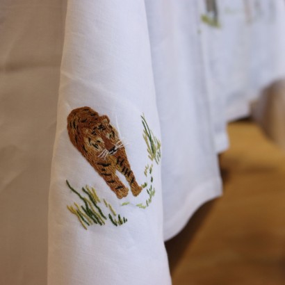 Savannah themed linen tablecloth