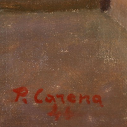 Dipinto di Primo Carena,Via di paese,Primo Carena,Primo Carena,Primo Carena,Primo Carena,Primo Carena