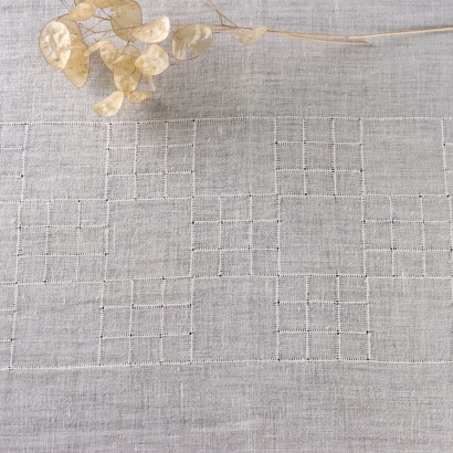 Tovaglia in Lino con Dodici Tovaglioli