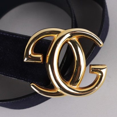 Gucci Vintage Blue Suede Belt