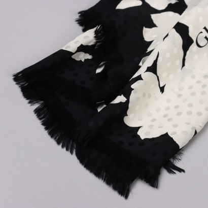 Gucci Foulard Vintage Bianco e Nero