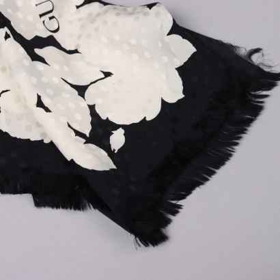 Gucci Foulard Vintage Bianco e Nero