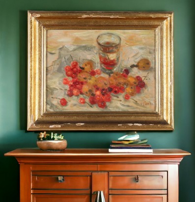 Painting by Vincenzo Ciardo,Cherries and medlars,Vincenzo Ciardo,Vincenzo Ciardo,Vincenzo Ciardo,Vincenzo Ciardo,Vincenzo Ciardo