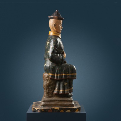 Statua Magot in terracotta,Magot in Terracotta Policroma