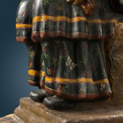 Statua Magot in terracotta,Magot in Terracotta Policroma