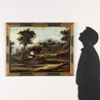 Landschaftsmalerei mit Figuren