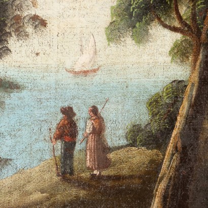 Landschaftsmalerei mit Figuren
