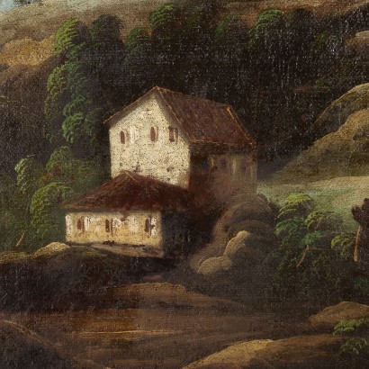 Landschaftsmalerei mit Figuren