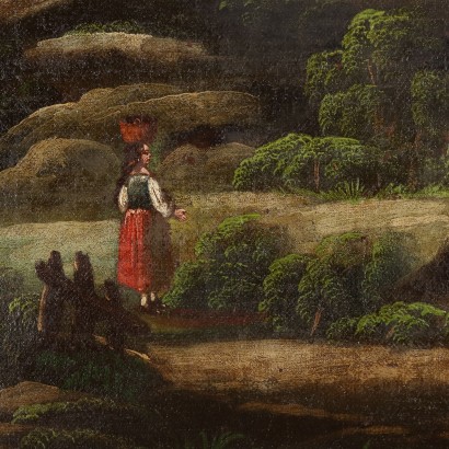 Landschaftsmalerei mit Figuren