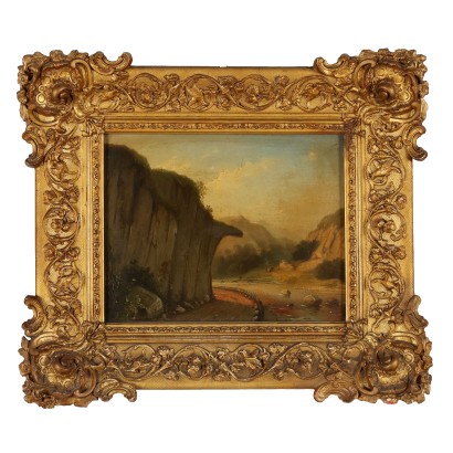 Dipinto con Veduta di Bunte Kuh Souvenir 1885
