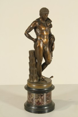 antiquariato, bronzi, inizi 900, statua virile, napoleone come marte pacificatore, antonio canova