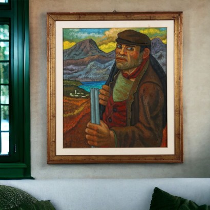 Dipinto di Renato Fiorillo,Figura di cacciatore,Renato Fiorillo,Renato Fiorillo,Renato Fiorillo,Renato Fiorillo,Renato Fiorillo