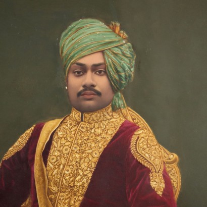 Dipinto Ritratto di Raja Indiano