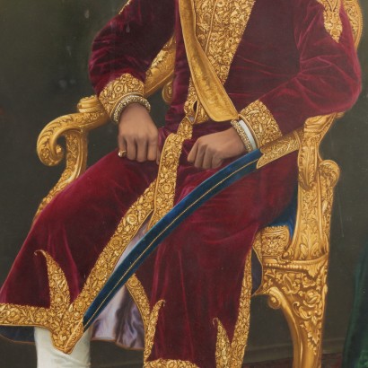 Dipinto Ritratto di Raja Indiano