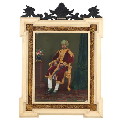 Dipinto Ritratto di Raja Indiano