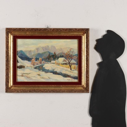 Dipinto di Herbert Hughes -Stanton,Paesaggio innevato,Herbert Hughes-Stanton,Herbert Hughes-Stanton,Herbert Hughes-Stanton,Herbert Hughes-Stanton