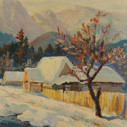 Dipinto di Herbert Hughes -Stanton,Paesaggio innevato,Herbert Hughes-Stanton,Herbert Hughes-Stanton,Herbert Hughes-Stanton,Herbert Hughes-Stanton