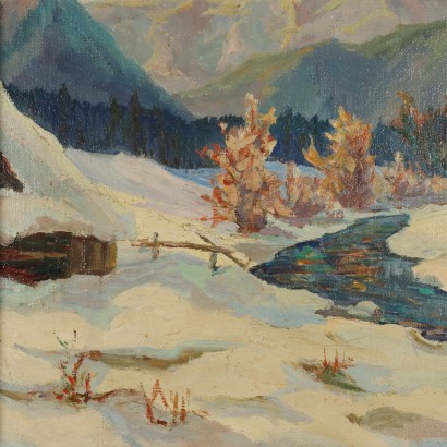 Dipinto di Herbert Hughes -Stanton,Paesaggio innevato,Herbert Hughes-Stanton,Herbert Hughes-Stanton,Herbert Hughes-Stanton,Herbert Hughes-Stanton