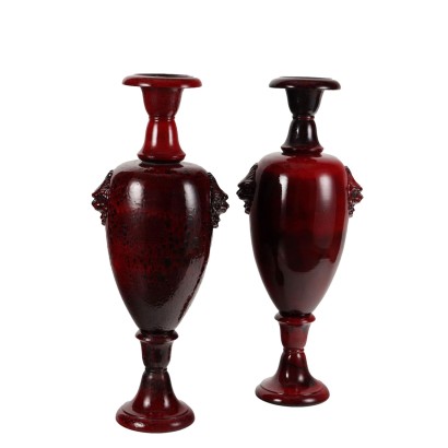 Paire de grands vases en céramique