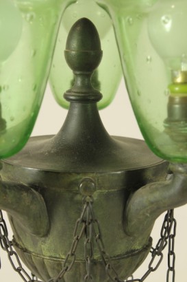antiquariato, oggettistica, lampada da tavolo, lampada ad olio, anni 30/40, lampada in metallo