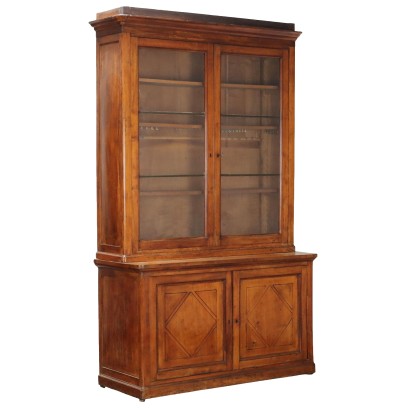 Antique Bookcase 2 Doors Mahogany Italy XIX Century