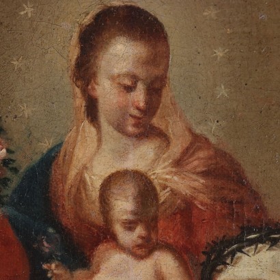 Dipinto Madonna con Bambino e Santa Ca,Madonna con Bambino e Santa Caterina d