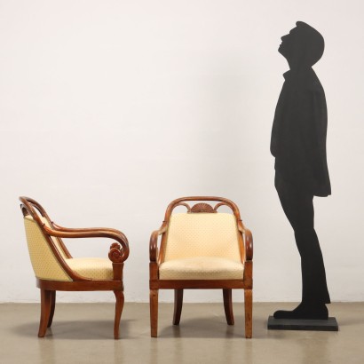 Coppia di Poltroncine Luigi Filippo