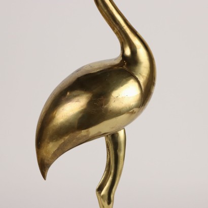 Paire de Flamants Roses en Bronze Doré