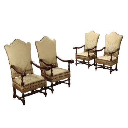 Group of Baroque Style Armchairs