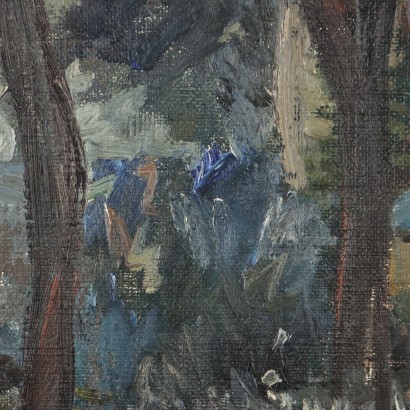 Dipinto di Guido Ferroni,Il giardino pubblico,Guido Ferroni,Guido Ferroni,Guido Ferroni