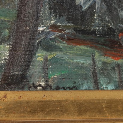 Dipinto di Guido Ferroni,Il giardino pubblico,Guido Ferroni,Guido Ferroni,Guido Ferroni