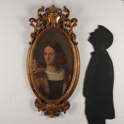 Painting Portrait of a Gentleman with Bambi, Portrait of a Gentleman with a Child