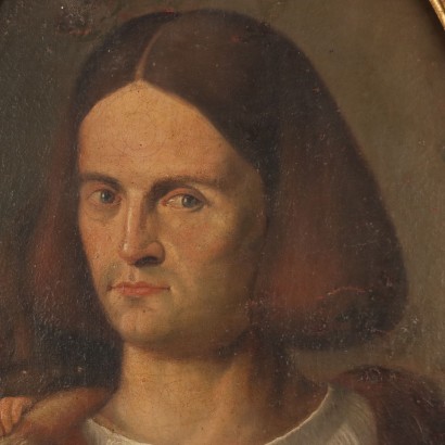 Painting Portrait of a Gentleman with Bambi, Portrait of a Gentleman with a Child